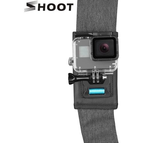 SHOOT Backpack Clip Mount 360 Degree Rotary for GoPro Hero 7 6 5 Balck Xiaomi Yi 4K Sjcam Eken Shoulder Belt for GoPro Accessory