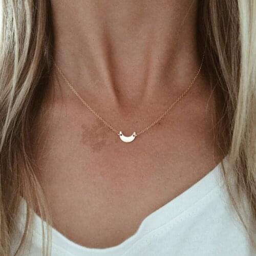 Mini Moon Necklace Gold Filled Choker Handmade Jewelry Pendants Collier Femme Kolye CollaresBoho Necklace for Women