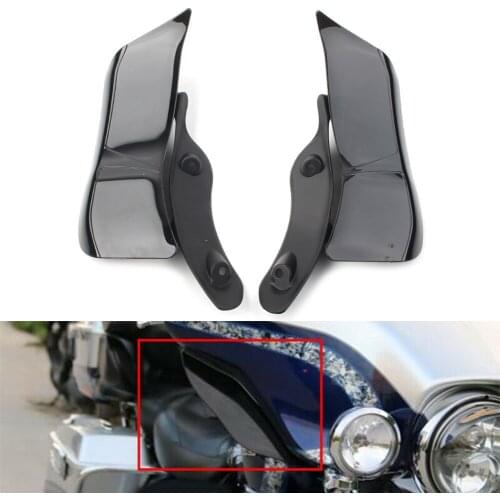 2x Adjustable Motorcycle Windshield Air Deflector Windscreen For Harley Touring Road Glide 2015 2016 2017 2018 2019 2020