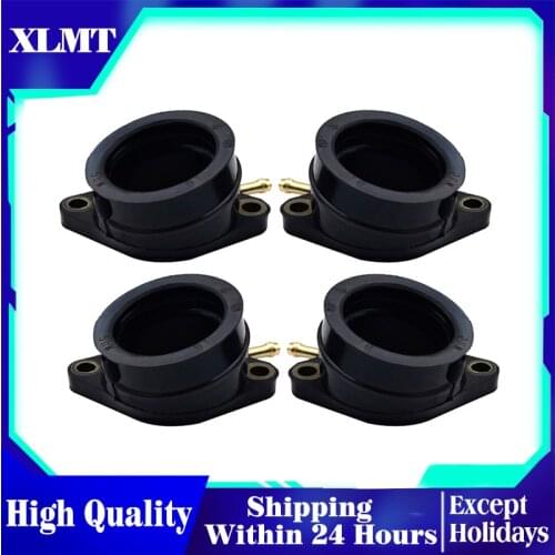 4Pcs Motorcycle Parts Carburetor Interface For Yamaha FZS600 FAZER 5DM Intake Carburetor Outlet Manifold 5DM-13586-01 FZS 600