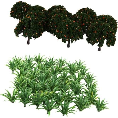 70X Mini Fruits Tree&Grass Model Plastic 1/100-200 Sacle Layout for Diorama Architecture Scenery
