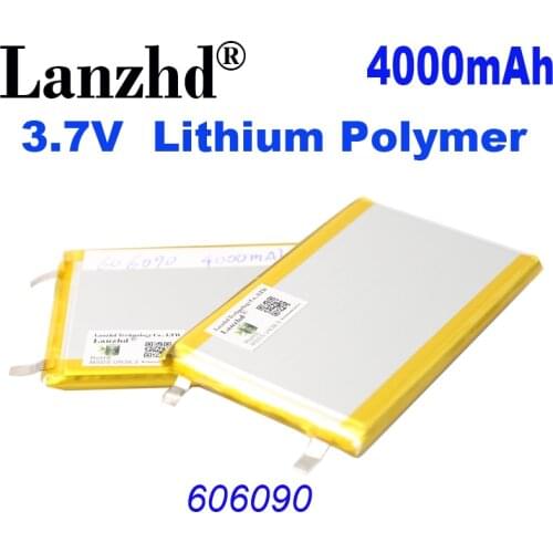 8-40PCS battery 3.7V Li thium Polymer Battery 4000mAh 90*60*6mm Soft package battery For Power Bank Bluetooth Speaker Tablet DVD