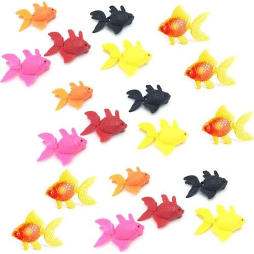 896A 20 Pieces Plastic Artificial Fish Aquarium Décor Thematic Ornaments Goldfish