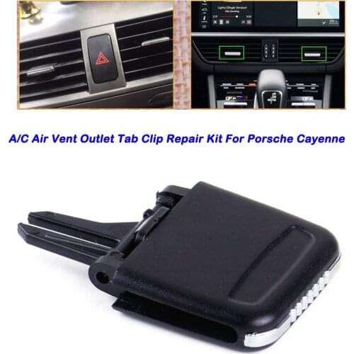A/C Air Vent Outlet Tab Clip Toggle Repair Kit For P orsche Cayenne 2011-2016 Black