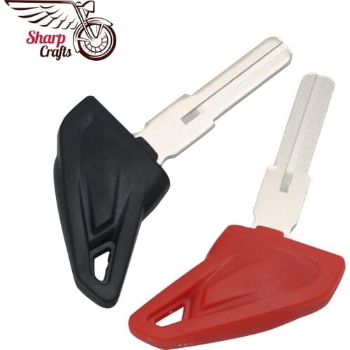 Motorcycle Accessories W/LOGO Racer Brand New Keys Black / Red Blank Key For Ducati Scrambler 400 800 1100