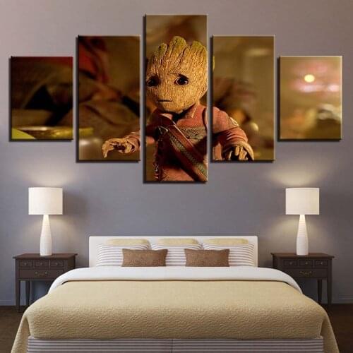 Alien life 5 pcs Modern Home Wall Decor Canvas Picture Art HD Print Painting On Canvas for Living Room