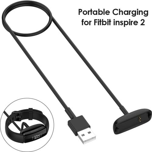 Fast Charging Cable 1m USB Fashionable Dial Wristwatch Present for Fitbit Insprire 2 Smart Bracelet Charger Cord