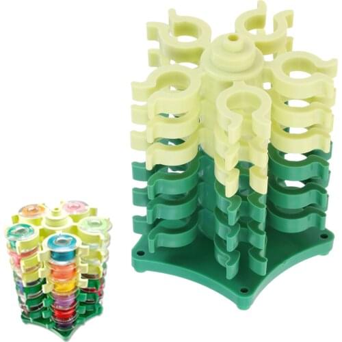30 Bobbins in 1 Tower Storage 9x7cm Detachable Bobbin Case Holder Plastic Box Display Organizer Sewing Tool Handmade DIY Hicello