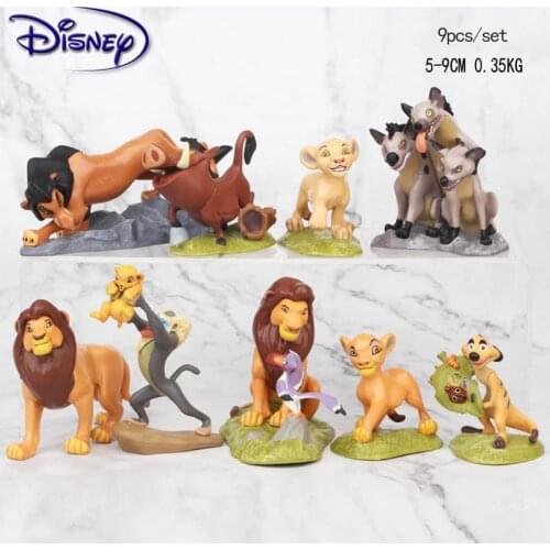 Disney 9pcs Cartoon The Lion Guard King Kion Simba PVC Action Figures Bunga Beshte Fuli Ono Figurines Doll Kids Toys for Kids
