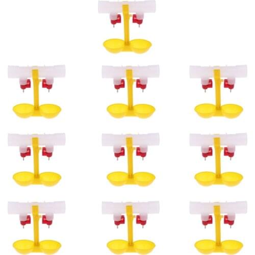 Double Feeder Drinker Poultry Drinker Cup Water Drinker For Poultry Chickens Hens Ducks Chicks, etc