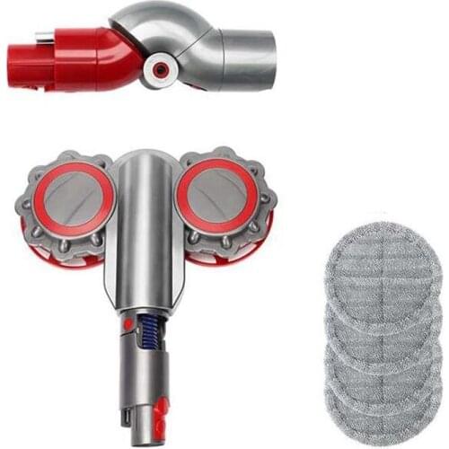 Electric Mop Head Accessory for Dyson Cordless Pole V7 V8 V10 V11 Vacuum Cleaner,With 1 Adapter Converter and 4 Mop Pads