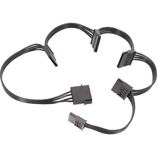 SATA Power Splitter Adapter Cable 4Pin IDE To 5X SATA One to Five SATA Power Wire Converter