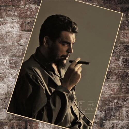 Communist Leader Che Guevara Smoke Valuable Vintage Photo Classic Canvas Paintings Vintage Wall Posters Stickers Home Decor Gift