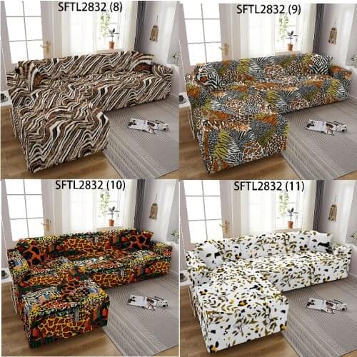 Leopard sofa cover l shape 3 seater sofa cover fondas sofas with long chair Linings for sofas Plaid on the sofa scratching post