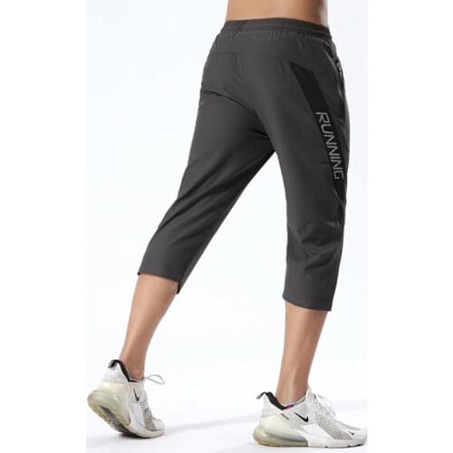 Mens 3/4 Sports Pants Running Shorts Gym Wear Fitness Workout Tennis Basketball Soccer Training Leggings