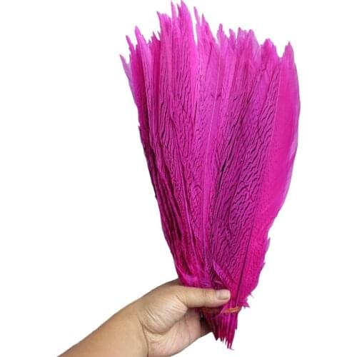 Natural Silver Pheasant Tail Feathers Rose Pheasant Feathers For 14-16cm Wedding Costume Feathers silver chicken feathers Plumes