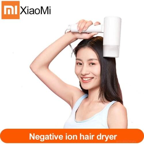 Original Xiaomi Mijia Portable Negative Ion Hair Dryer H100 Water Ion Hair Care Professional Quick Dry 1600W Travel Foldable