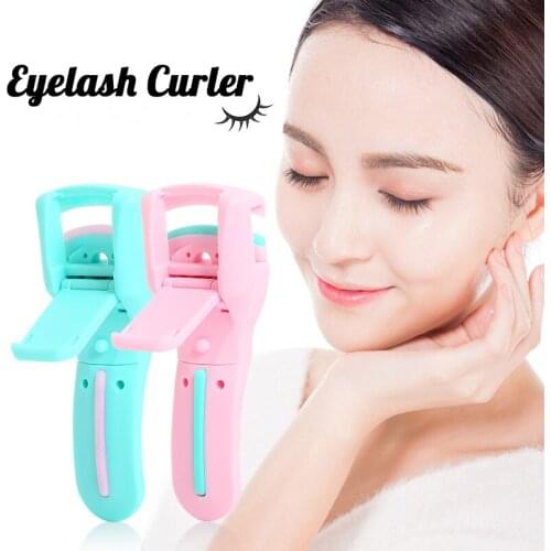 Portable Mini Eyelash Curlers Eye Lashes Curling Clip False Eyelashes Extension Cosmetic Makeup Tool with Replacement Clip Pads