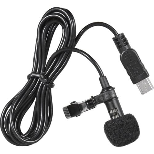 Andoer Portable External 150cm Hands-free Mini Wired Collar Clip Lapel Lavalier Microphone For Pc Laptop Lound Speaker