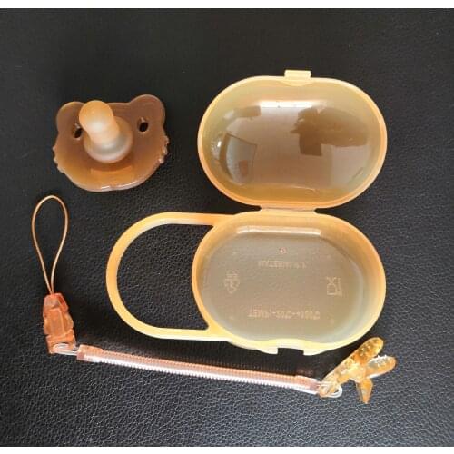 Rosiky Baby Silicone Silver Nanoparticle Pacifier Baby Super Soft Newborn Pacifier Sleeping Type Pacifier