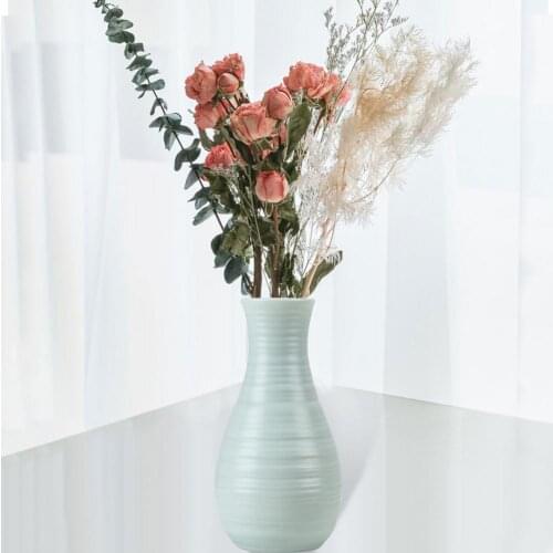 Modern Nordic Plastic Vase Flower Pot Desktop Ornaments Flower Arrangement ​Home Living Room Decoration Scandinavian Decor 202