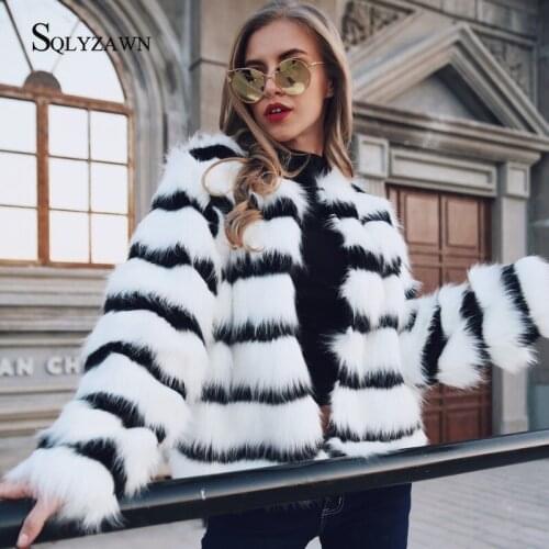 SQLYZAWN Fashionable Fur Coats