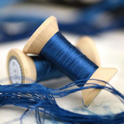 Hand-embroidered Embroidery thread thread silkworm thread embroidery spool navy blue 20-meter spool