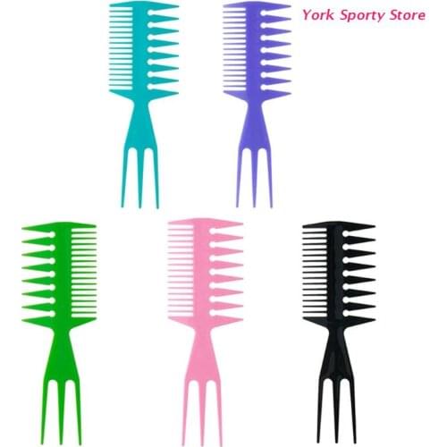 Retro Women Men Oil Head Styling Hairbrush Double-Sided Wide Tooth Hair Comb Pick Fish Bone Shaped Fork Salon Hairdressing Tool