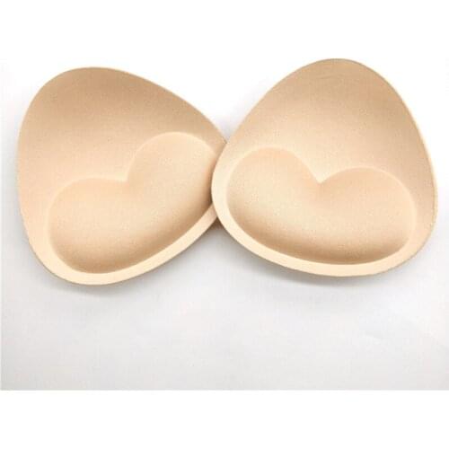 1 Pair/Lot Woman Swimsuit Padded Sponge Foam Push Up Enhancer Chest Cup Breast Bikini Swimwear Inserts Invisible Bra Pad