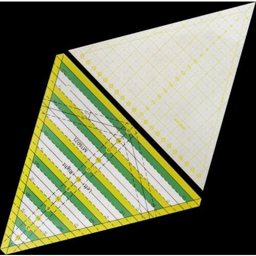 1 Pc Acrylic two-color hexagon patchwork ruler Acrylic yellow triangle patchwork tool ruler Diy drawing ruler