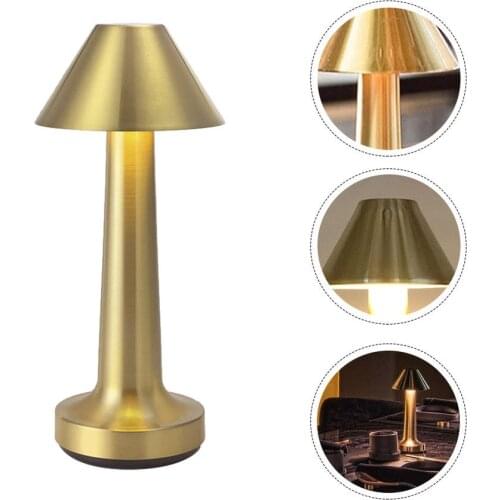 1Pc Decorative Night Lamp Wireless Table Light Coffee Shop Lamp Adornment Golden