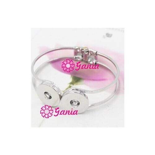 10PCS New Arrival Wholesale Interchangeable Jewelry Adjustable Open Cuff Bracelet Bangle for women snap jewelry Pulseras Bijoux