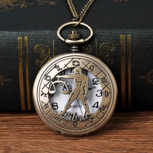 1061Large pocket watch bronze hollow scale Pocket Watch