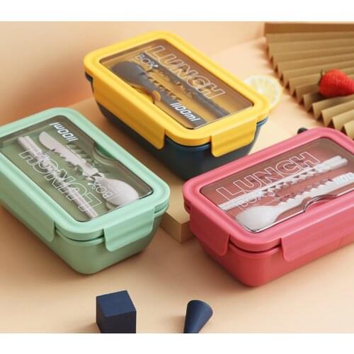 1100ml Microwave Lunch Box Portable 2 Layer Food Container Healthy Lunch Bento Boxes Multifunctional Food Box Picnic Box