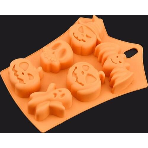 17*22cm Hand Made Soap Mold Candle Mold Silicone Halloween Pumpkin Candy Mold Crafts Soap Candle Making Mold Soap Making Tools