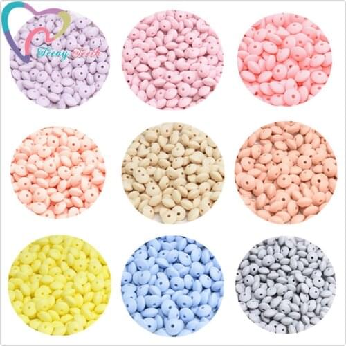 20 PCS 12 MM Silicone Lentil Saucer Beads Pearl BPA Free For DIY Baby Teething Necklace Accessories Oral Care Baby Teether