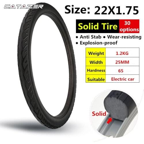 22*1.75 Electrombike Solid Tire Free Inflatable Solid Tyre 22X1.75 for 22 Inch Without Inner Tube 22x1.75 Bike Tires