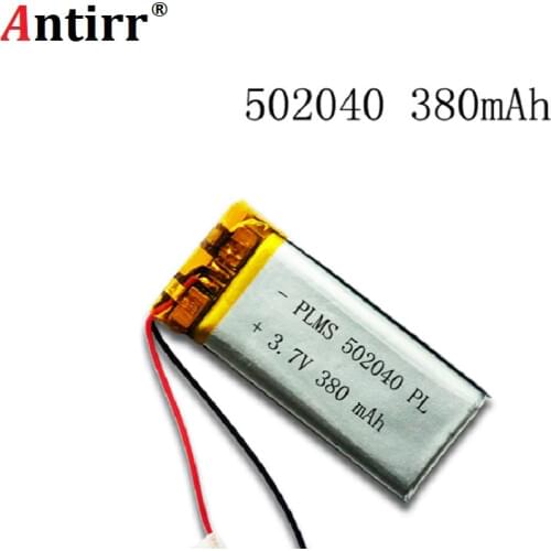 3.7V 380mAh 502040 Lithium Polymer LiPo Rechargeable Battery ion cells For Mp3 Mp4 Mp5 DIY PAD DVD E-book bluetooth headset