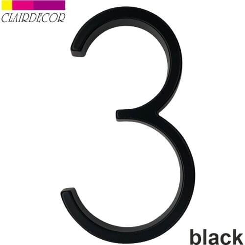 5 in Floating House Number #0-9 Letter A B C Name Plate Door Alphabet Letters Dash Slash Sign 5 Inch.Zinc Alloy Black