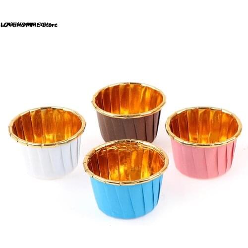 50/100PCS/Pack Cupcake Liner Cake Wrappers Baking Muffin Cups Paper Party Tray Case Box Cake Decorating Tools Festival Party Cup