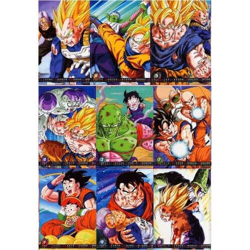 9pcs/set Dragon Ball Z GT Super Saiyan Heroes Battle Card Ultra Instinct Goku Vegeta Game Collection Cards