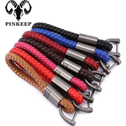 Car Keychain Keyring Auto Metal Leather Key Chain Motorcycle Key Ring Holder for BMW NISSAN Honda Toyota Audi Auto Accessories