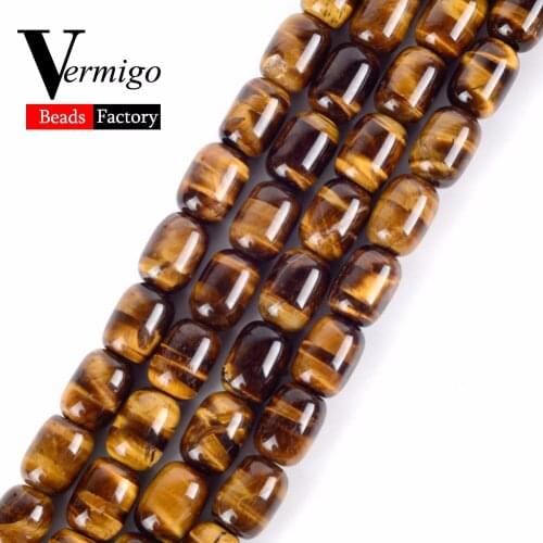 Wholesale 13x18mm Natural Stone Beads Yellow Tiger Eye Charm Bareel Beads For Jewelry Making Diy Necklace Bracelet 15inches