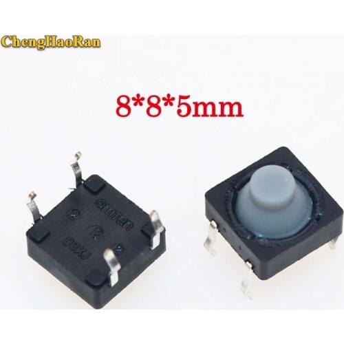 ChengHaoRan 5-10pcs 4PIN G77 Conductive Silicone Soundless Tactile Tact Push Button Micro Switch 8*8*5mm Self-reset 8x8x5 mm