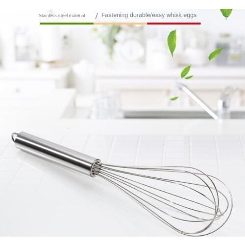 CN(Origin) Stainless Steel Eggbeater Baking DIY Tools Kitchen Essentials Whisk 8-Inch 10-Inch 12-Inch Kitchen Gadgets