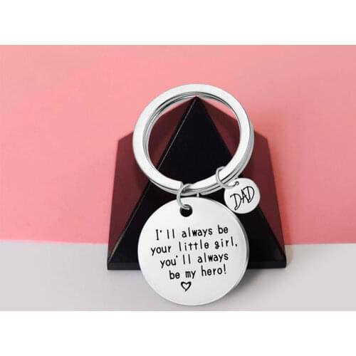 DIY Key Chains Accessories Fathers Day Birthday Christmas Gift Keychain Keyring Keychain Men Women Metal Keyfob Be My Hero