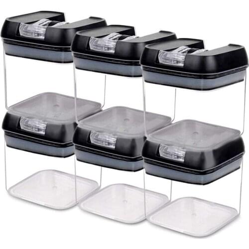 Airtight Food Storage Containers,Plastic Cereal Containers with Easy Lock Lids for Kitchen Pantry Organization,Storage