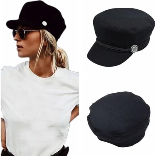 Golf Caps Octagonal Hat Women Men Cotton Casual Style Strings Hinged Button Golf Cap Running Flat Hat Head Warmer Golf Caps
