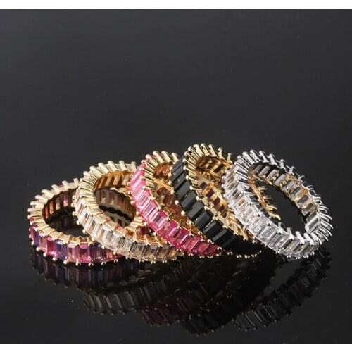 2020 Gold Copper AAA Cubic Zirconia Dense Inlay Rings For Women Fashion Cute Jewelry for Women Gift Multiple Models Rings