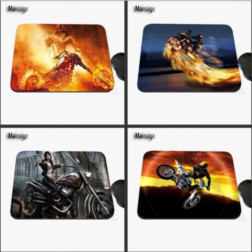 Cool Motorcycle Racers Stunt Show Custom Printed Design for a Sliding Rectangular Rubber Laptop Computer Game Mouse Pad